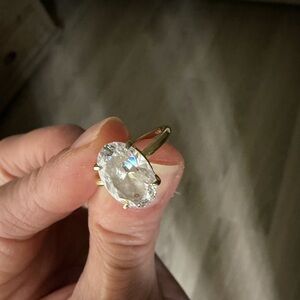 Gold & Silver Women's Engagement Ring -Size 6